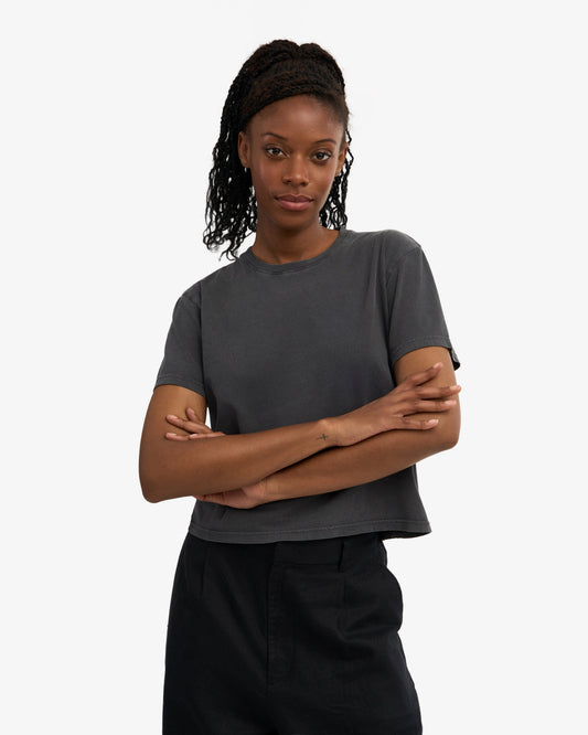 Colorful Standard - Organic Boxy Crop Tee Faded Black