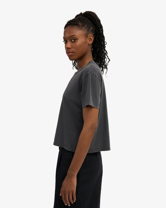 Colorful Standard - Organic Boxy Crop Tee Faded Black
