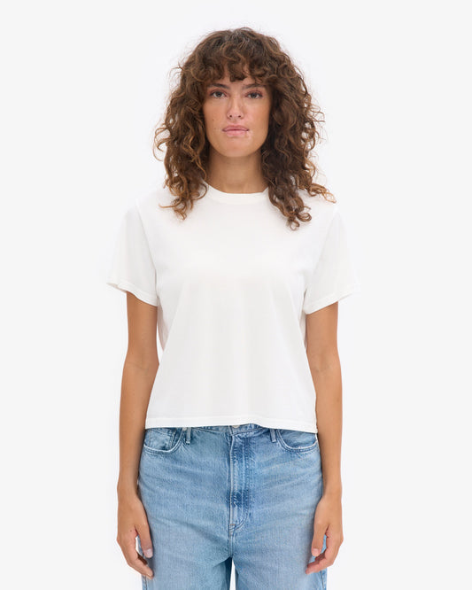 Colorful Standard - Organic Boxy Crop Tee Optical White