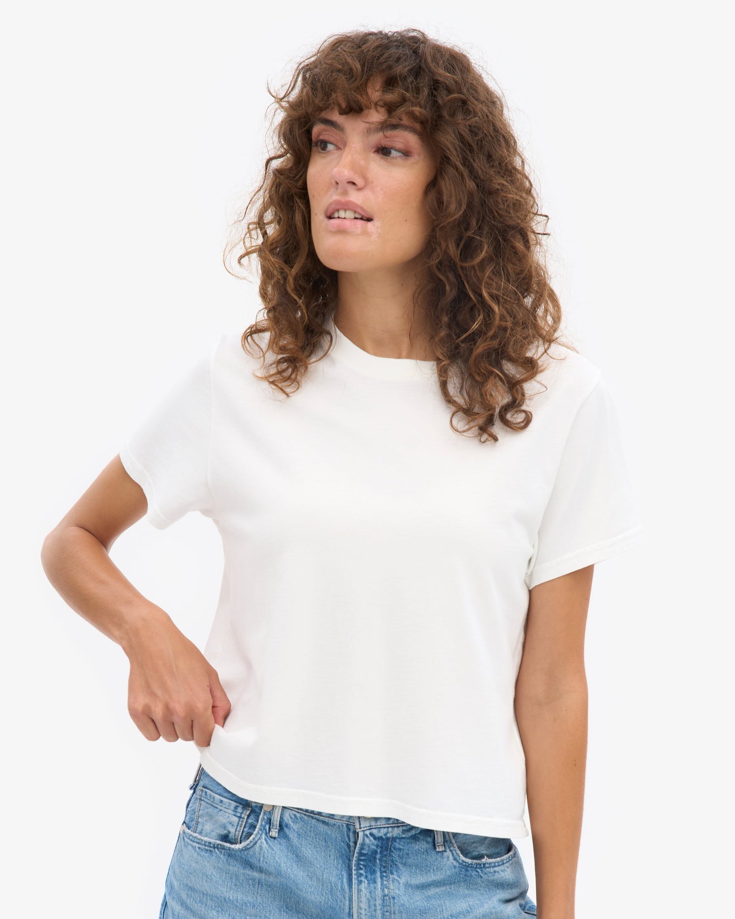 Colorful Standard - Organic Boxy Crop Tee Optical White