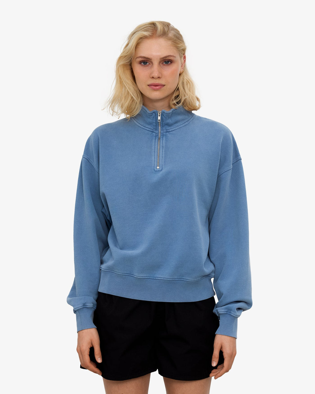 Colorful Standard - Organic Quarter Zip | Faded Indigo