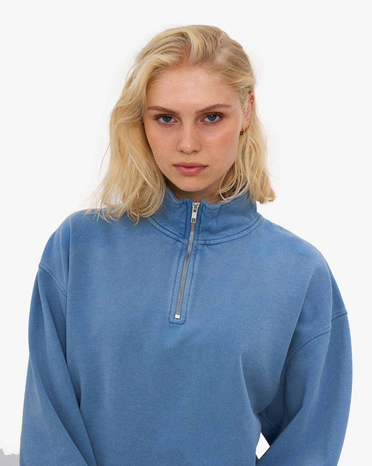 Colorful Standard - Organic Quarter Zip | Faded Indigo