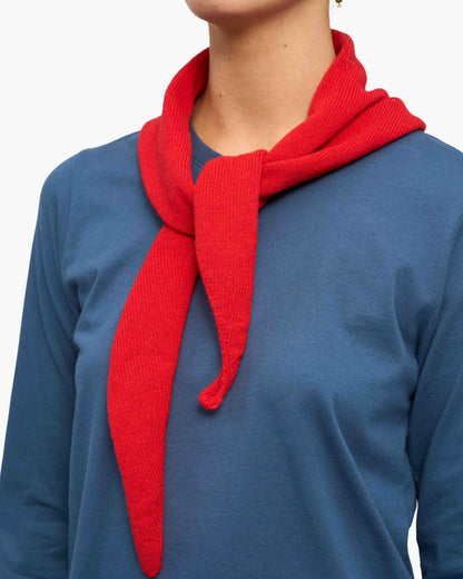 Colorful Standard - Merino Wool Triangle Scarf | Red Tangerine