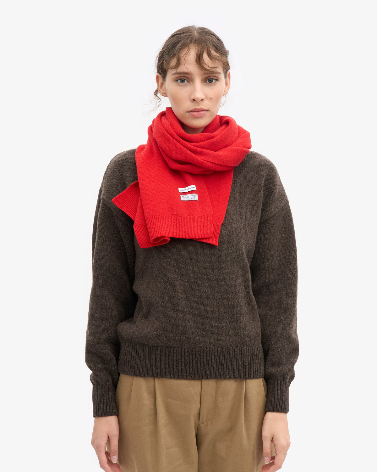 Colorful Standard - Merino Wool Scarf | Red Tangerine