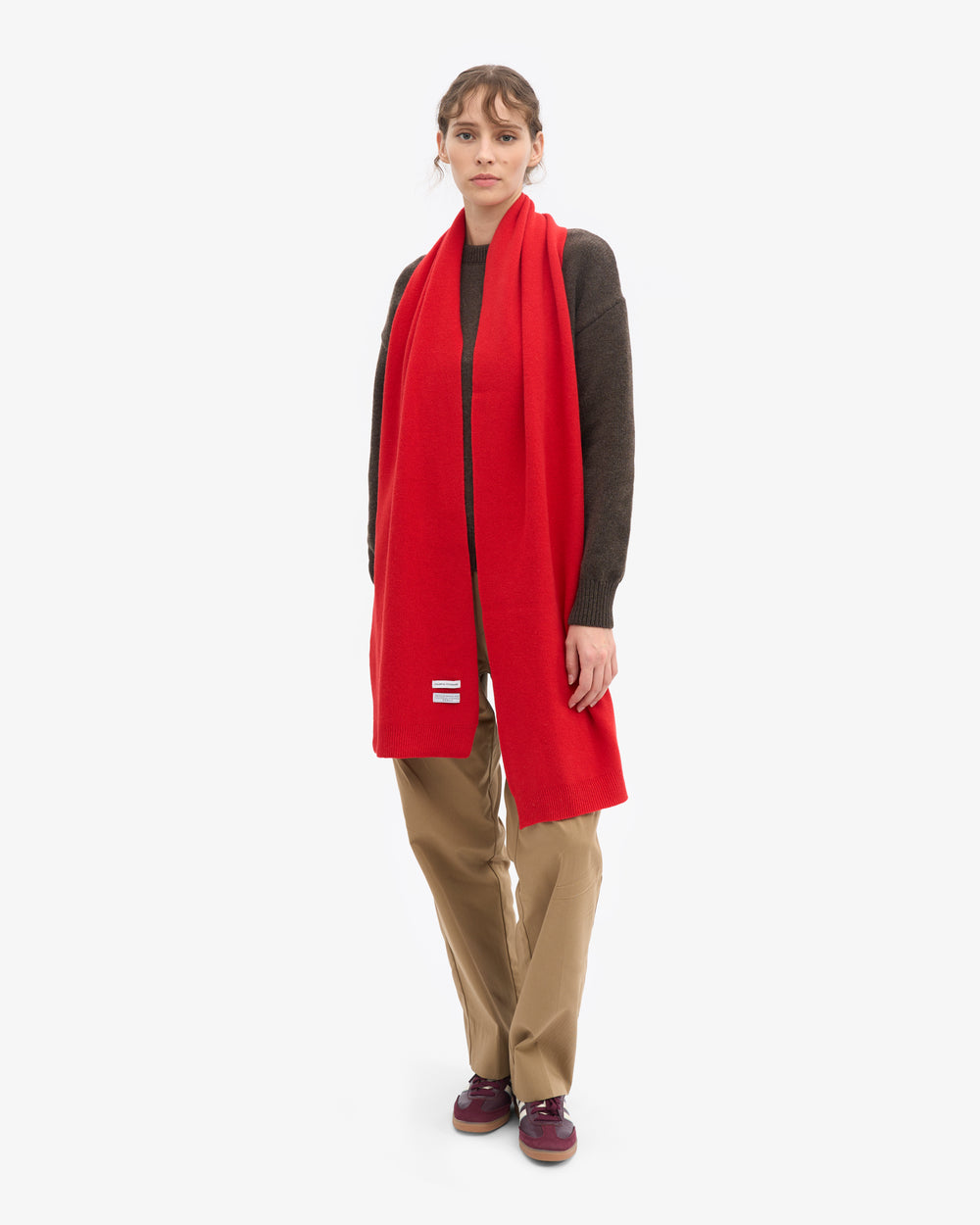 Colorful Standard - Merino Wool Scarf | Red Tangerine