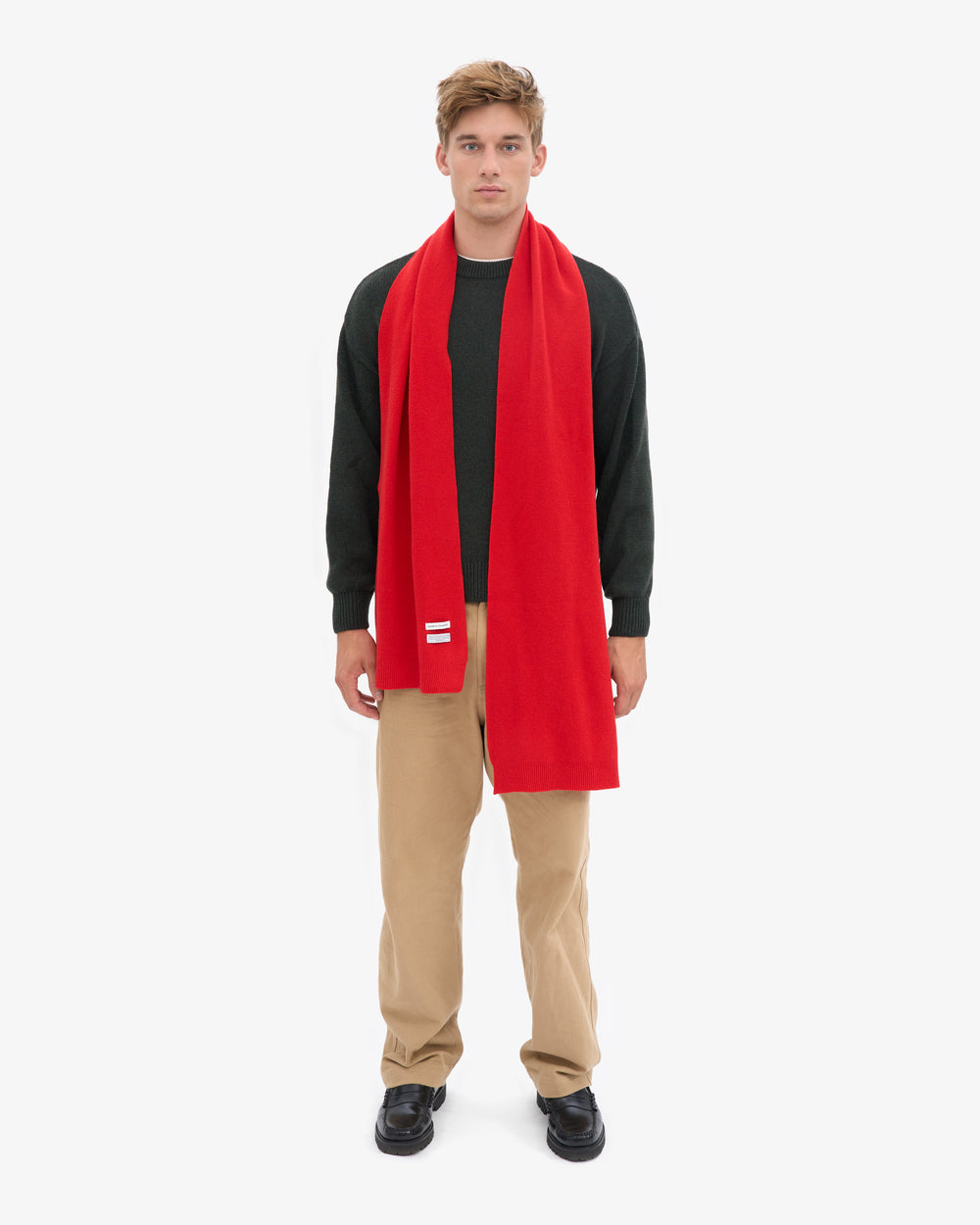 Colorful Standard - Merino Wool Scarf | Red Tangerine