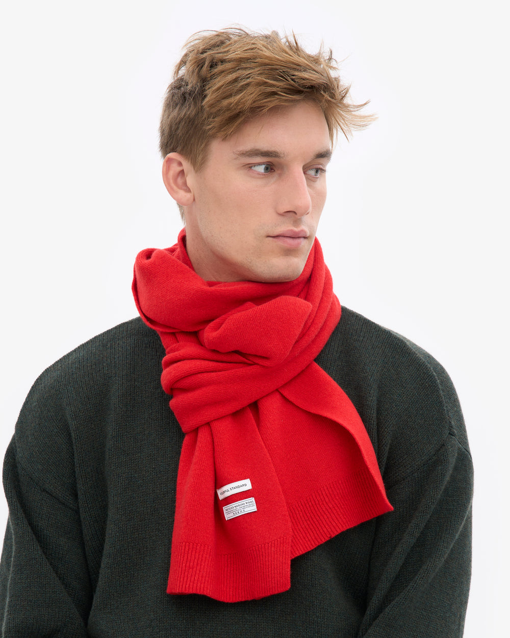 Colorful Standard - Merino Wool Scarf | Red Tangerine