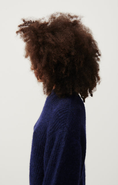 American Vintage - East Pullover Stehkragen Navy Chine