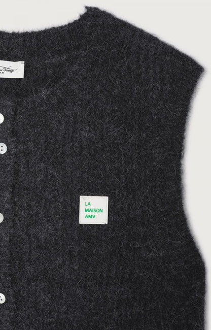 American Vintage - East Cardigan Anthracite Chine