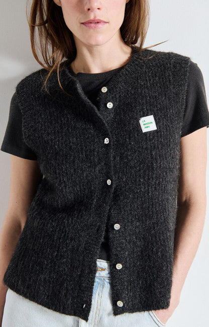 American Vintage - East Cardigan Anthracite Chine