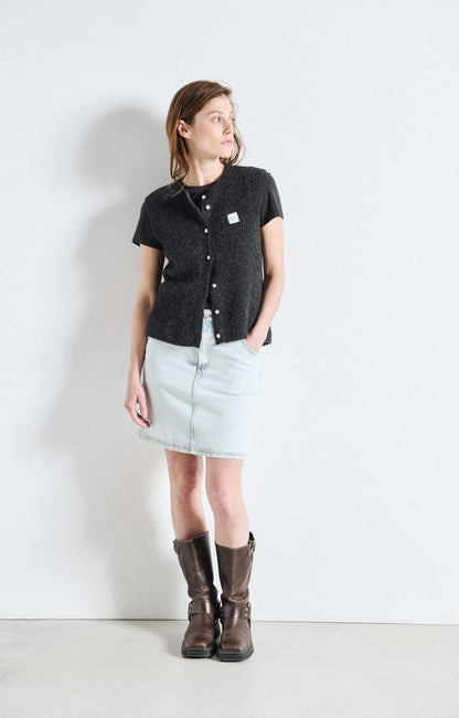 American Vintage - East Cardigan Anthracite Chine