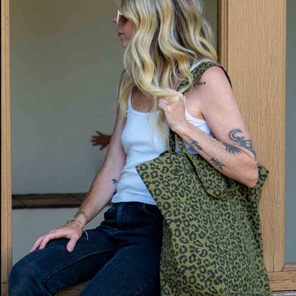 Rose in April - Elisabeth Shopper Leopard Olive