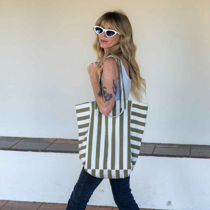 Rose in April - Elisabeth Shopper Ecru/Olive