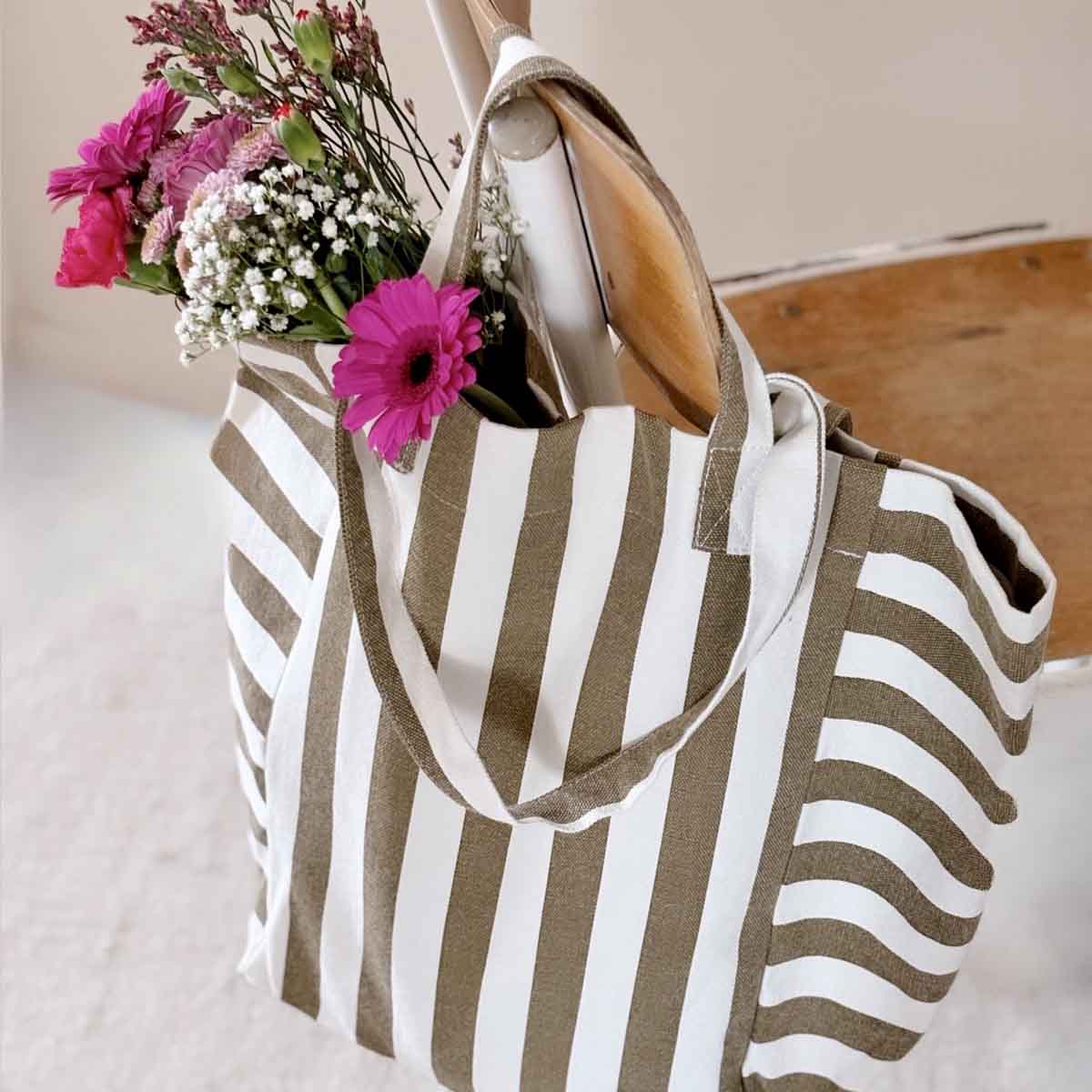 Rose in April - Elisabeth Shopper Ecru/Olive