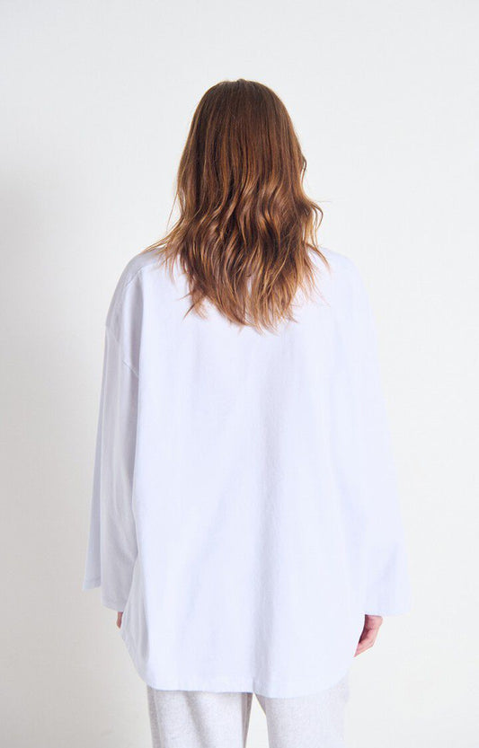 American Vintage - FIZVALLEY Longsleeve Blanc