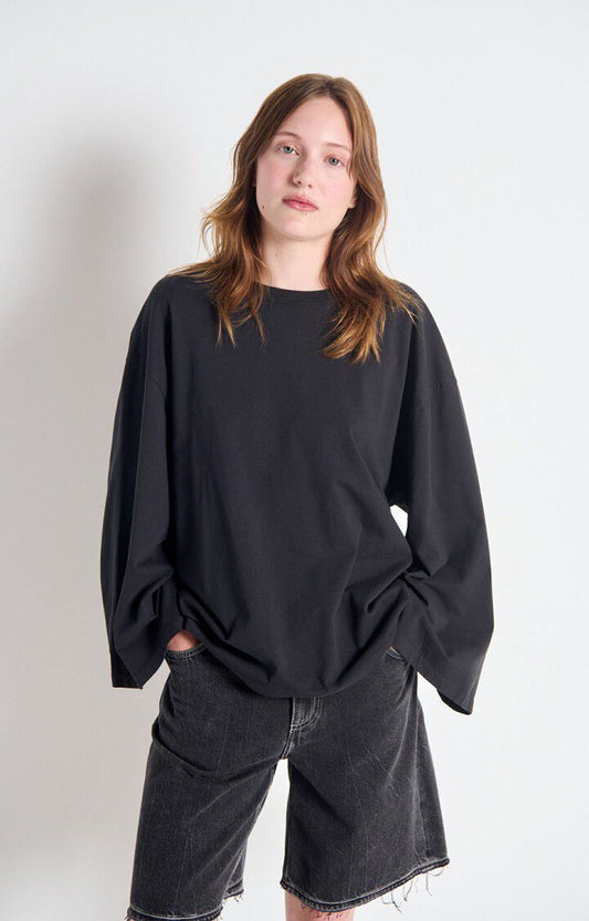 American Vintage - FIZVALLEY Longsleeve Noir Vintage