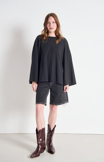 American Vintage - FIZVALLEY Longsleeve Noir Vintage