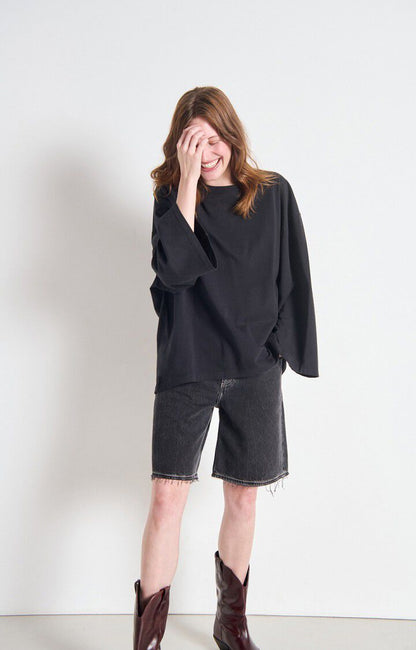 American Vintage - FIZVALLEY Longsleeve Noir Vintage