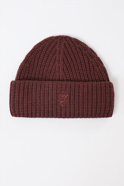 LangerChen - Grobstrick Mütze | Burgundy