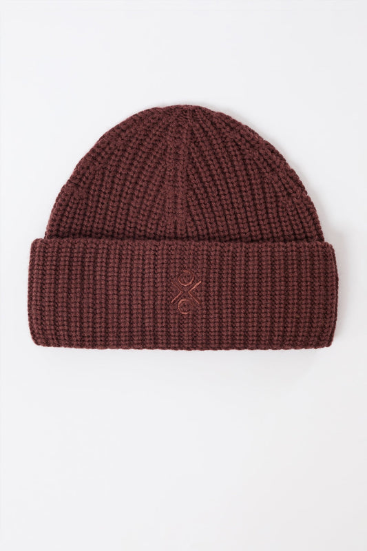 LangerChen - Grobstrick Mütze | Burgundy