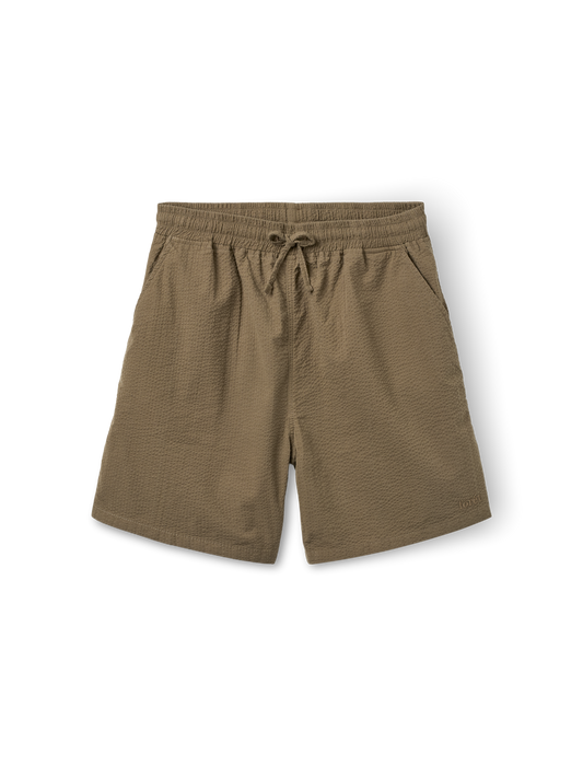 forét - Hush Seersucker Shorts | Stone