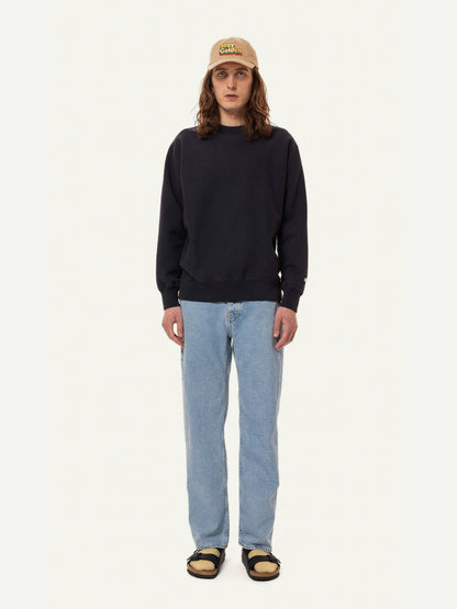 Nudie Jeans - Hasse Crewneck Sweater Navy Blue