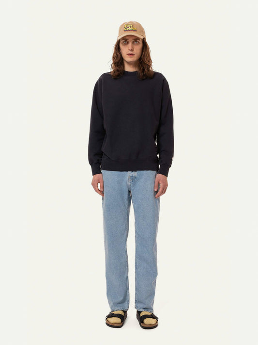 Nudie Jeans - Hasse Crewneck Sweater Navy Blue