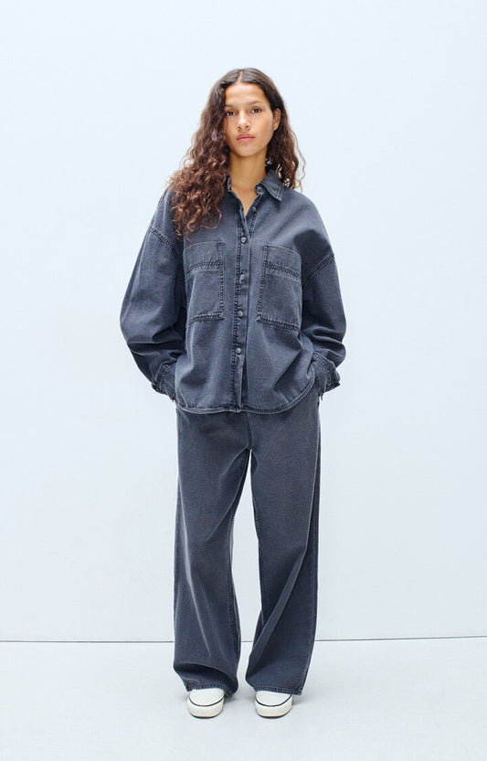 American Vintage - Jazy Jeanshemd Black