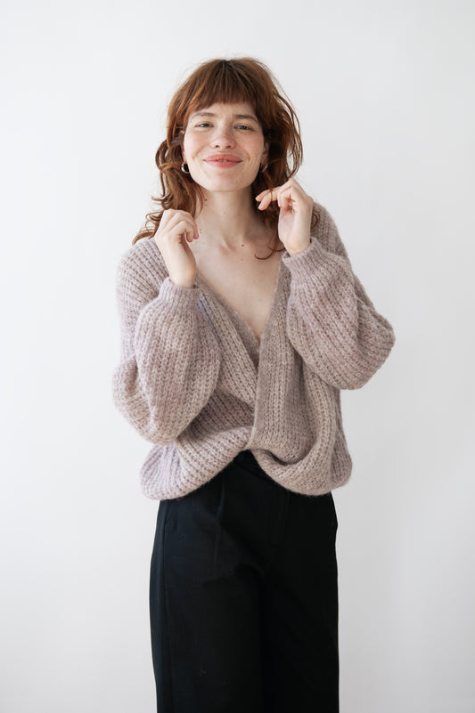 Jungle Folk - Vega Wrap Cardigan Lavender
