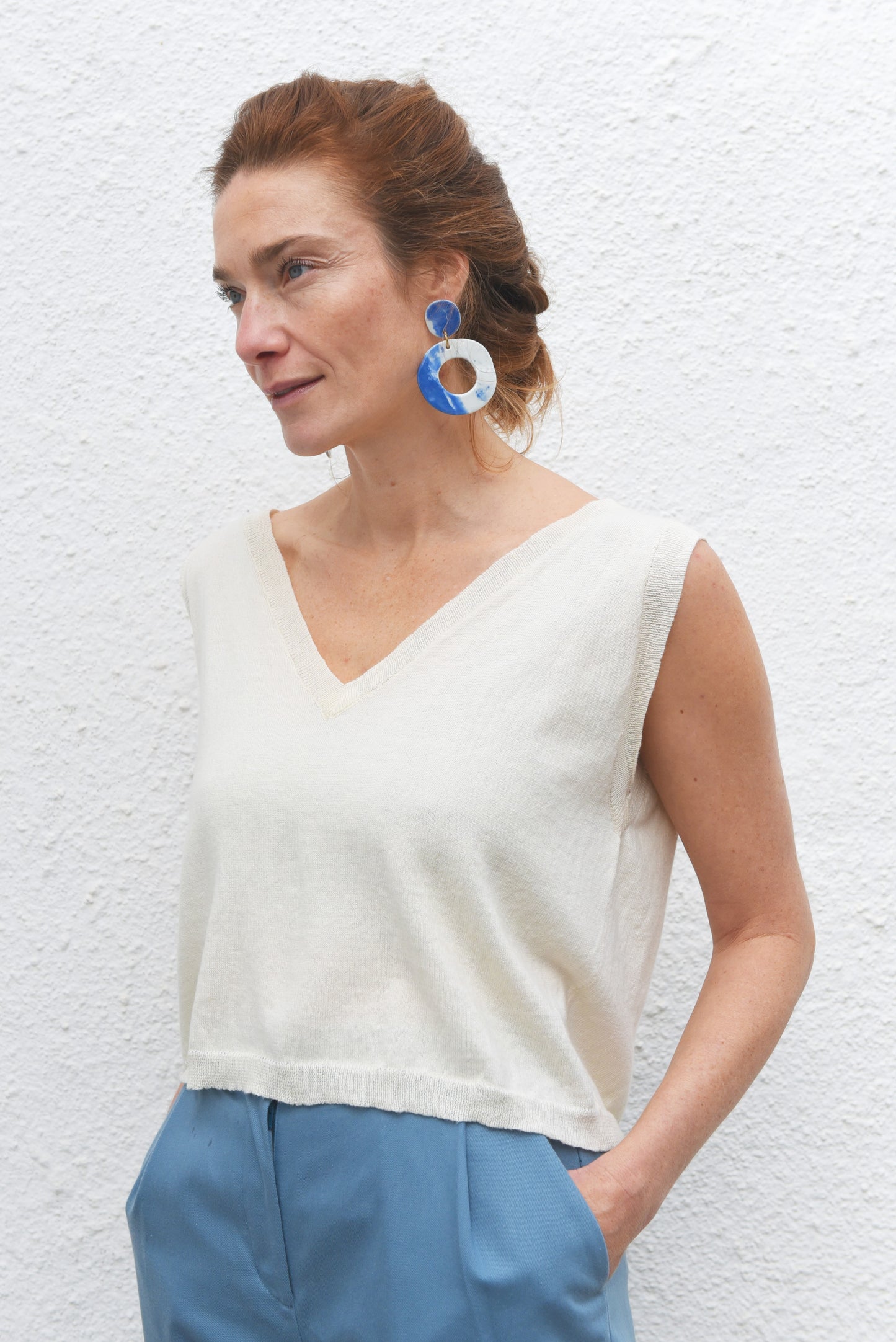 Jungle Folk - Flora Knit Top Ivory