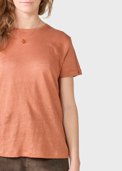 Klitmøller - Rikke Linen Tee | Burnt Sienna