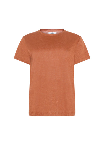 Klitmøller - Rikke Linen Tee | Burnt Sienna