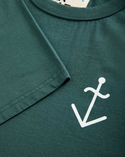 La Paz - Dantas T-Shirt Dark Green/Offwhite