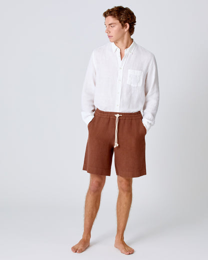 La Paz - Pestana Relaxed Shorts Linen | Aztec Brown