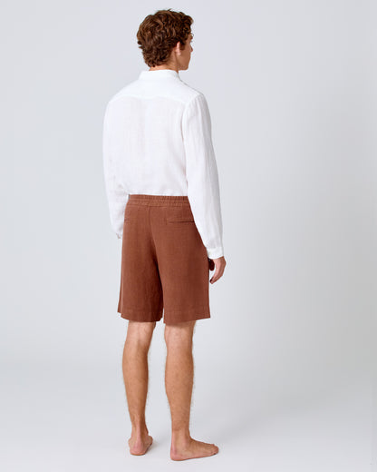 La Paz - Pestana Relaxed Shorts Linen | Aztec Brown