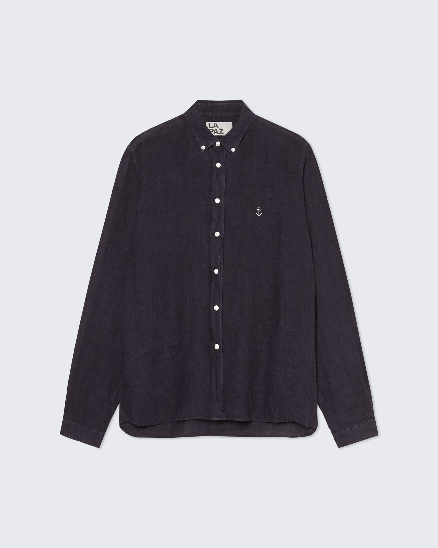 La Paz - Teles Button Down Linen Shirt | Dark Navy