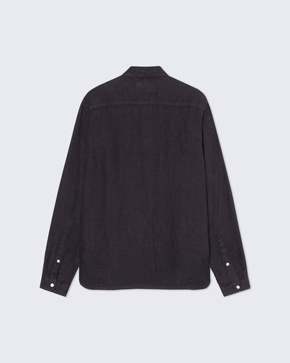 La Paz - Teles Button Down Linen Shirt | Dark Navy