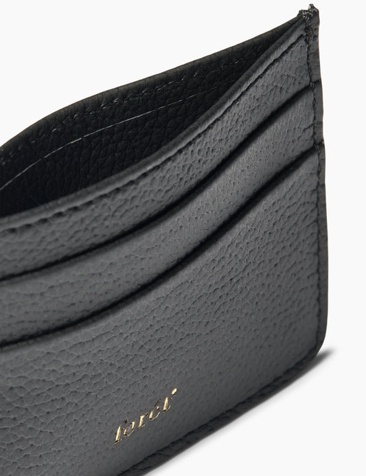 forét - Leder Portmonnaie Schwarz