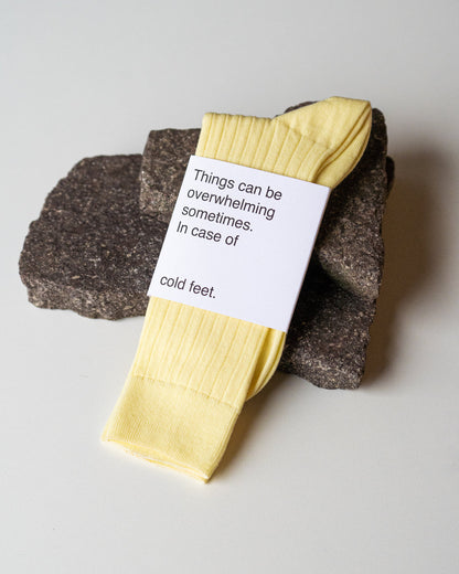 JAN'N JUNE - Socks Faded Lemon