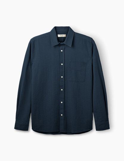 forét - Mable Seersucker Shirt Navy