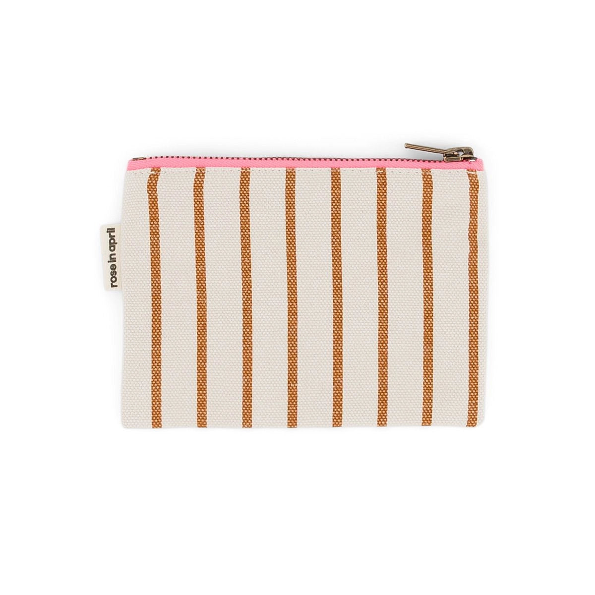 Rose in April - MARIE Portemonnaie | Tennisstreifen Pecan/Greige