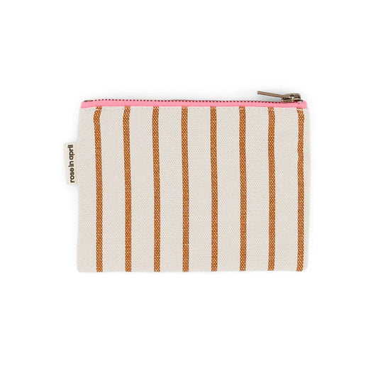 Rose in April - MARIE Portemonnaie | Tennisstreifen Pecan/Greige