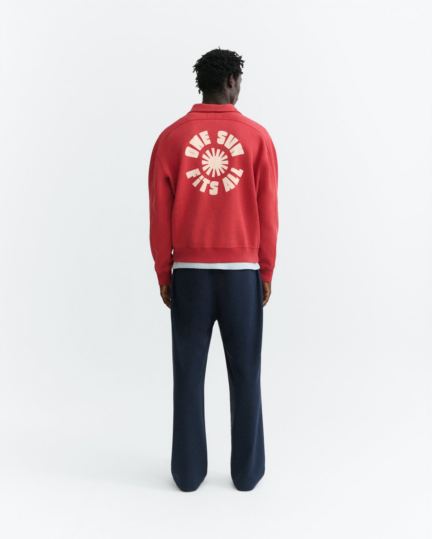 Thinking Mu - Pipo One Sun Sweatshirt | Pale Red