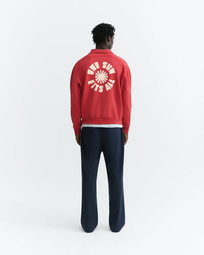 Thinking Mu - Pipo One Sun Sweatshirt | Pale Red