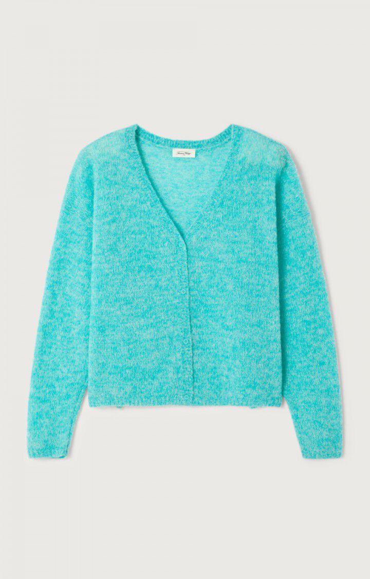 American Vintage - Nuggy Cardigan Turquoise Fluo Chine