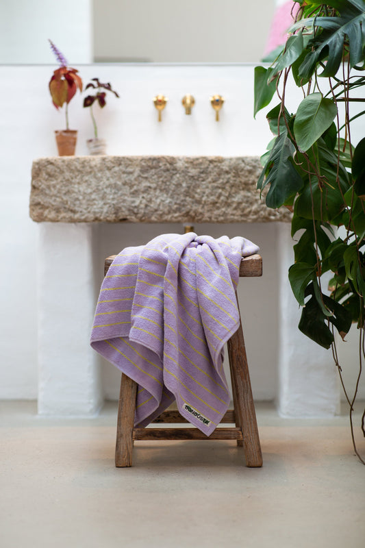 Bongusta - Naram Strandtuch Lilac/Neon Yellow