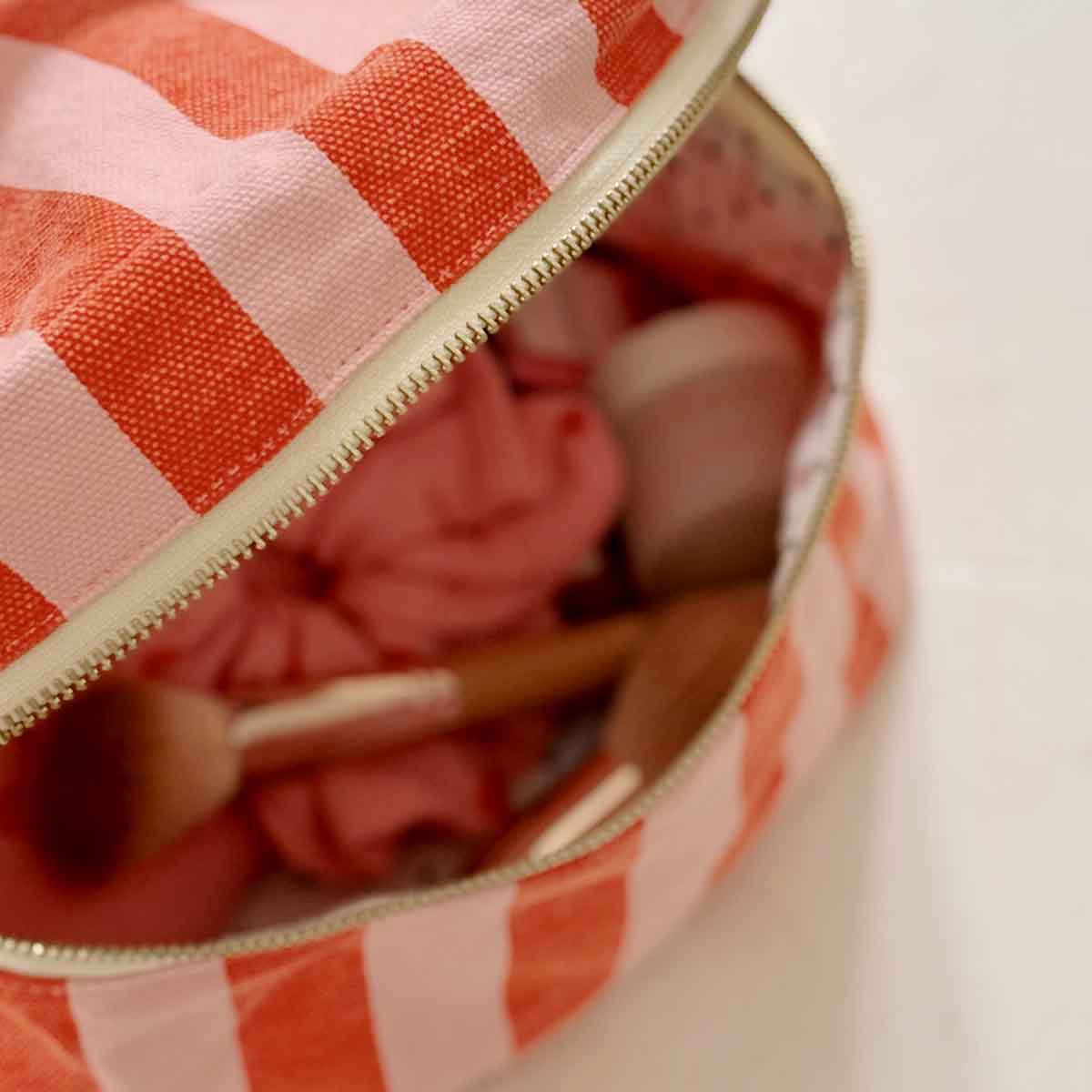 Rose in April - OONA Kosmetik-Necessaire | Stripes Tomato/Candy