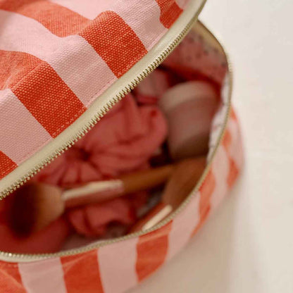 Rose in April - OONA Kosmetik-Necessaire | Stripes Tomato/Candy