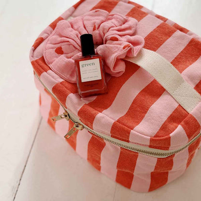 Rose in April - OONA Kosmetik-Necessaire | Stripes Tomato/Candy
