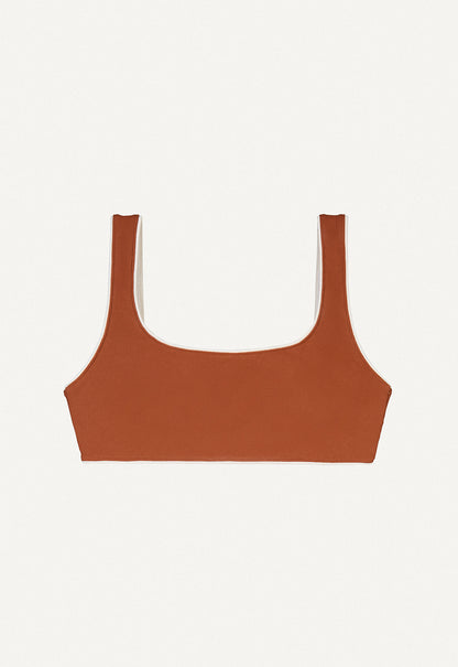 Oy surf - Vento Bikinitop | Chestnut Brown Piqué